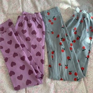 Lot of 2 Hanna Andersson leggings 10Y girls 140